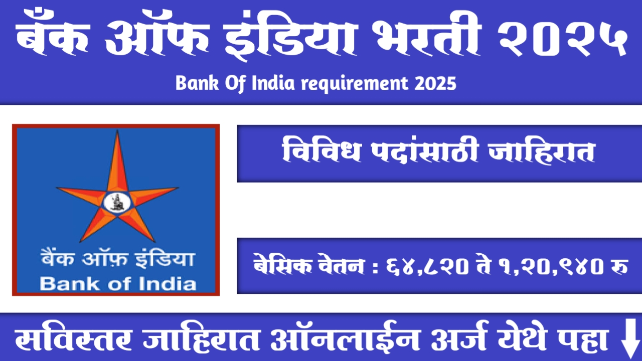 Bank of india Recruitment 2025