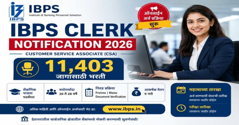 IBPS Clerk Notification 2026